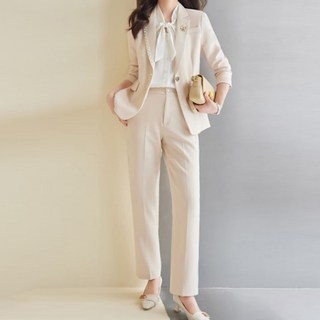 ATTERLIC 大尺碼西裝單釦外套 + 長褲套裝 06496