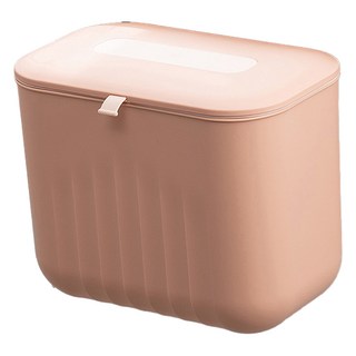 ILIFE 廚房浴室壁掛垃圾桶-櫻花粉-7L，壁掛免打孔, 26 x 16 x 21cm