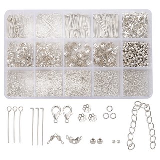 제이콕스 비즈 악세사리 부자재 15종 세트, 실버, 1세트
