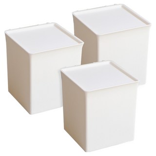 서랍 소품정리 수납보관함 일체형, 화이트, 3개