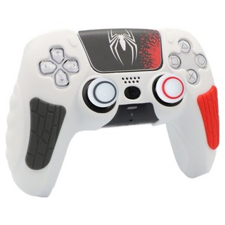 호후 플스5 PS5 프로 슬림 컨트롤러 듀얼센스 엘리츠 실리콘 그립 케이스, 스파이더 화이트, 1개
