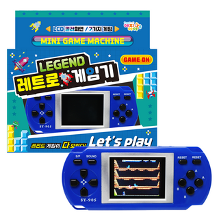 해피아이몰 레전드 레트로 휴대용 미니 게임기, 블루, 1개