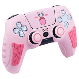 호후 플스5 PS5 프로 슬림 컨트롤러 듀얼센스 엘리츠 실리콘 그립 케이스, 커비, 1개