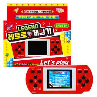 해피아이몰 레전드 레트로 휴대용 미니 게임기, 레드, 1개