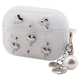 GOOSPERY 設計款 AirPods 保護殼 AirPods Pro 2, 金屬愛心, 1個