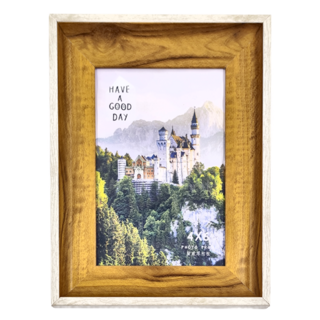 CCHING 青青文具 簡單生活 質感厚相框 直橫擺放 皆可, 4 x 6, 1個, 咖啡色