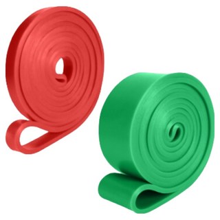 리빙헤븐 스트롱 파워 턱걸이 풀업밴드 2단계 + 5단계 세트, 레드, 그린, 1세트