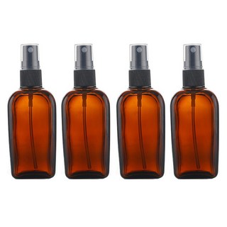 선동상사 차광 유리 스프레이 용기 100ml, 4개, 브라운