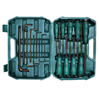 螺絲刀扳手18件組附收納盒 十字一字螺絲起子內六角扳手, 1組