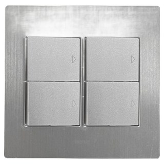 Legrand 羅格朗 TAVIE & DECO 鋁製四聯開關 Simple 鎂金屬髮絲紋, 1個