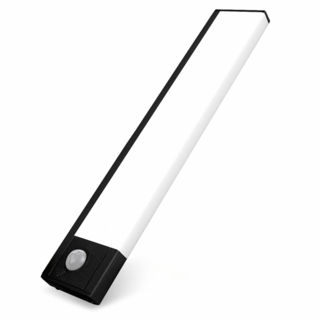 aibo 超薄大光源 USB充電磁吸式 輕巧LED感應燈 20cm 白光 黑色, 1支
