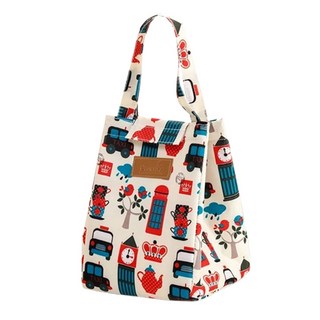 葉子小舖 三角手提保溫保冷便當袋, 異國倫敦, 1個