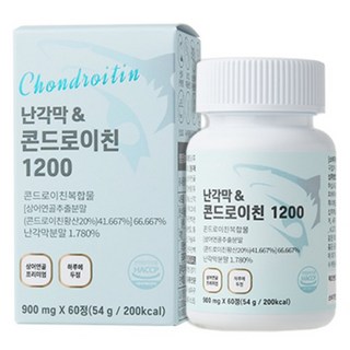 지비엠에스 난각막 콘드로이친 1200 영양제 54g, 1개, 60정