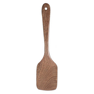 LifeShopping 日式優質雞翅木鍋鏟, 1支, 彎方鏟