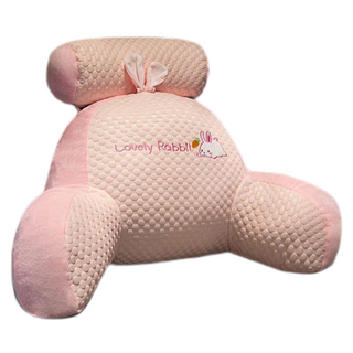 Mass 豆豆絨護腰枕, 粉兔