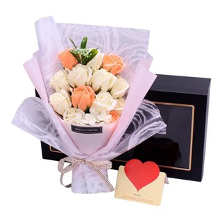 Mass 生活好物 浪漫香氛玫瑰永生花禮盒, 小清新奶白