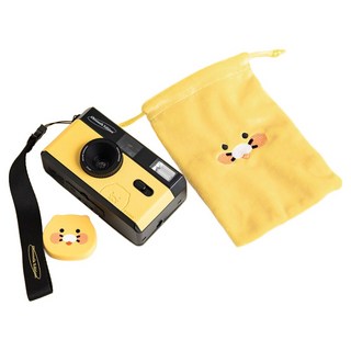 Kakao Friends Corex版 可重複使用底片相機 春植 + 鏡頭蓋 + 收納袋 + 掛繩組合, 1套, 單一商品