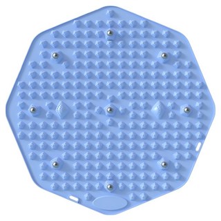 B2WIN 八角形足部按摩指壓墊 大尺寸 (直徑 55cm), 藍色, 1個