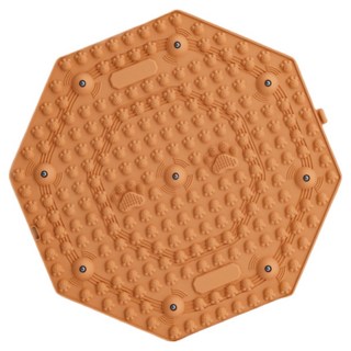BtoWin 按摩足部指壓墊 八角形指壓板 大 (直徑 55cm), 橘色, 1個