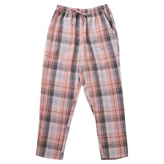 에이원 면 기모 체크 파자마 바지