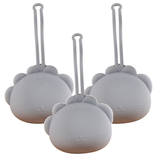 小獅子奶嘴收納盒 藍灰色 食品級矽膠, 3個