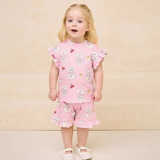 milkmilelolo 女童款Esther Bunny櫻桃Bongbong室內上下套裝