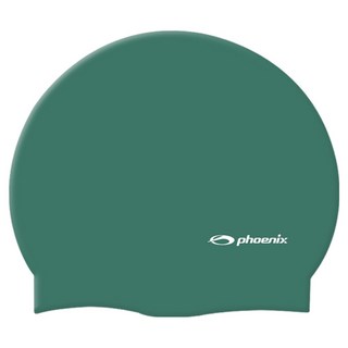 피닉스 실리콘 로고 솔리드형 수영모 PCS-02, 그린, 1개