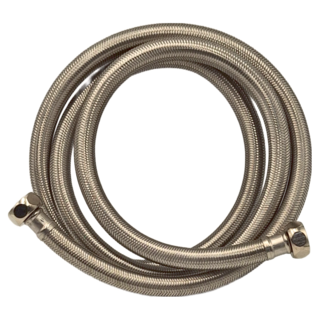 新多多小舖 六分管六分頭鋼絲軟管 銅線編織 304不鏽鋼內管 PVC材質, 1條