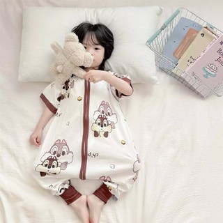 CHIP 'N' DALE 兒童款 夏季無痕長袖防踢被, 120碼, 咖啡色/奇奇蒂蒂