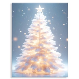 엔픽아트 캔버스형 화이트 트리 보석 십자수 40 x 50 cm MK030 세트, 혼합색상, 1세트