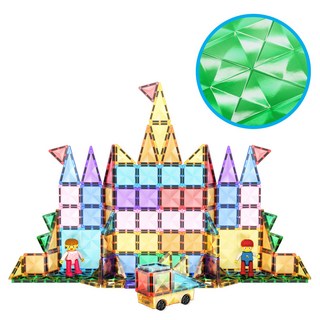 PicassoTILES 畢卡索 迷你磁吸式汽車積木組 120入, 1套, 混合顏色