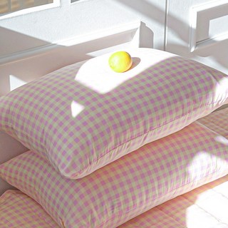 루시드슬립 국내산 부드러운 드림체크 먼지없는 사계절 베개커버