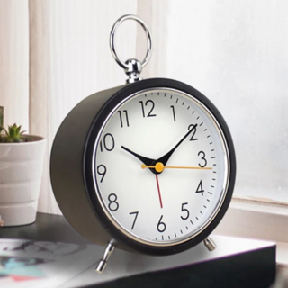 WE CHAMP 復刻經典靜音夜燈鬧鐘 WTB-370 黑色 床頭必備