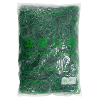 GOMUNARA 橡皮筋 1kg 70 x 1.5 mm, 綠色, 1個