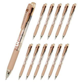 monAmi Flip3 原子筆 0.5mm, 12個, 棕米色