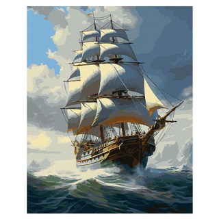 ArtLife 藝術生活 DIY 數字油畫 含框 DT167 50 x 40cm, 1組, 破浪前行