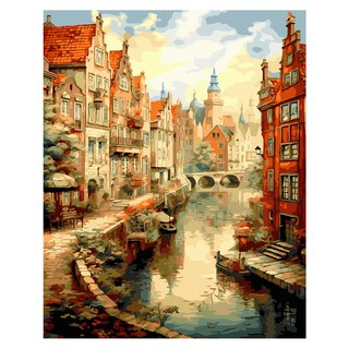 ArtLife 藝術生活 DIY 數字油畫 含框 DT131 50 x 40cm, 漫遊萊茵河 多色, 1組