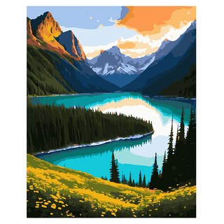 ArtLife 藝術生活 DIY 數字油畫 含框 DT163 50 x 40cm, 1組, 山高水長