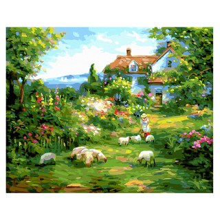 ArtLife 藝術生活 DIY 數字油畫 含框 DT055 50 x 40cm, 鄉村人家, 1個