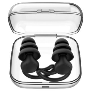 하와잇 소음 차단 수면 귀마개 블랙, 1개, 2개입