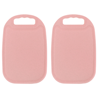 輕便款防霉抗菌小麥砧板 2個, 粉色, 1組