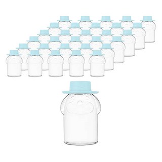 狗狗造型PET瓶 + 紳士帽雙蓋組, 300ml, 天藍色, 32套
