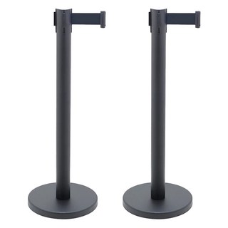 웍스기어 보급형 벨트차단봉 바디 블랙 + 벨트 블랙 3m 세트, 2세트