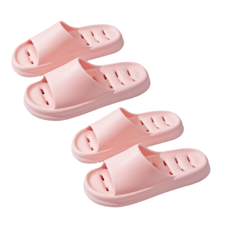 小麥購物 厚底排水拖鞋 C431 372g, 粉紅色, 2雙