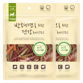 굿데이 반려견을 위한 건강레시피 져키, 혼합맛(비프/야채), 300g, 2개