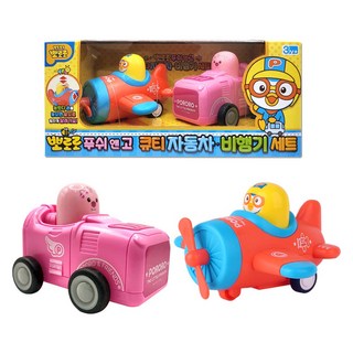 Pororo Push & Go Pororo飛機 + Loopy汽車玩具組, 飛機+Loopy汽車, 1套