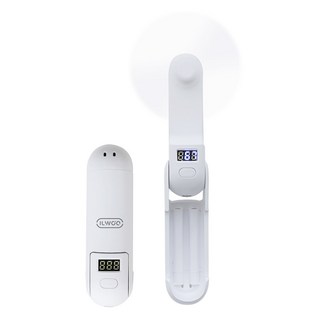 ILWOO 접이식 보조배터리 휴대용 미니 선풍기, IW-T80, 화이트