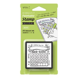 日本 MIDORI 手繪浸透 油性顏料系 印章, 1個, 單一顏色