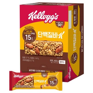Kellogg's 家樂氏 蛋白棒K 50g*9入, 450g, 1個