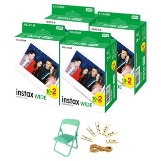 FUJIFILM 富士 instax 寬幅底片 80張 + 相片椅 隨機出貨 + 相片線組, 1套, wide film